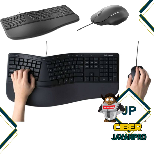COMBO TECLADO + MOUSE USB MICROSOFT ERGONOMIC